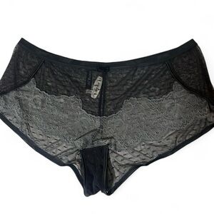5/$25 
Adore Me Panty Sz Various 1002 Hipster Gray Feminine Semi Sheer Floral